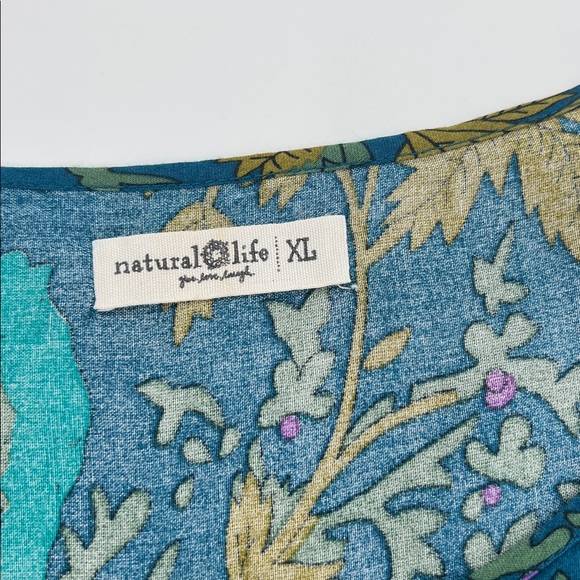 Natural Life Maribel Top boho lightweight floral peasant spring XL - Picture 5 of 10